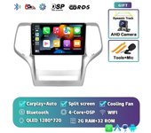 Redkid Android 13 para Jeep Grand Cherokee 2008 2009 2010 2011 2012 2013 Qled Pantalla Radio Coche Multimedia Video Carplay Navegación automática C...