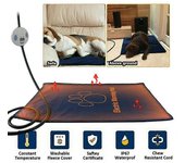 Pet Heat Pad Cachorro Manta eléctrica calentada Perro Gato Whelping Bed Mat Enchufe del Reino Unido Negro 5XL