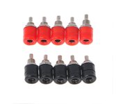 10 piezas de 4 mm hembra Banana Plug Socket Connector Binding Post Amplificador Terminal