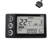 24V 36V 48V 60V S866 Panel del controlador Tablero de instrumentos Pantalla LCD de bicicleta eléctrica para bicicleta eléctrica Scoot Negro
