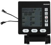 Velocímetro del monitor Bluetooth digital del contador de la máquina para el entrenamiento de fuerza del gimnasio, bicicleta estática y Negro
