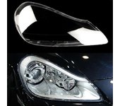 Auto Case Headlamp Caps para Porsche Cayenne 2007 2008 2009 2010 Car Front Headlight Lens Cover Lampshade Lampcover Glass Shell Derecho
