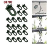 Pack De 50x Clips de Invernadero - Clips de Invernadero - Fácil Instalación Pequeño Invernadero Negro Cliped Hebilla Fijada para Cesta Maceta 50pcs