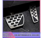 Pedales de freno del acelerador de coche de acero inoxidable Cubierta de resistencia al deslizamiento para Jeep Wrangler Jl 2018-2020 Jk 2007-2017 ...