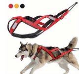 Arnés para perros Arnés de trineo para perros Arnés de trineo reflectante para tirar del peso de las mascotas Arnés de espalda ajustable en forma d...