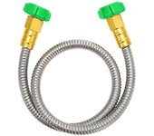 Manguera de jardín corta, manguera líder a prueba de fugas de metal, manguera flexible de acero inoxidable 304 para jardín al aire libre Plata