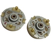 Motor Rs550 de 2 piezas con taladro de carga de cepillo de cobre destornillador eléctrico portaescobillas Blanco