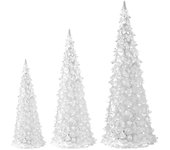 3 piezas iluminado árbol de Navidad colorido Led acrílico Mesa de luz nocturna Árboles de Navidad Decoraciones One For Each Size