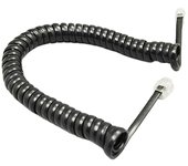 Cable de auricular telefónico RJ9 para teléfono/auricular negro/rojo/blanco rizado 1,85 m