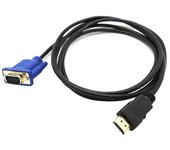 Cable adaptador de video portátil de 1,8 m 1080P compatible con HDMI macho a VGA macho Cable convertidor de video para PC DVD HDTV JIKAIX Azul