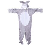 Disfraz de burro Bebetter. Cabezón gris 90 cm