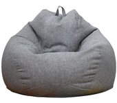 Descuento 50% 2023 Nuevo extra grande Bean Bag Sillas Sofá Sofá Cubierta interior Tumbona perezosa para adultos Niñossin relleno Gris