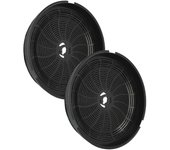 VHBW 2x Reemplazo de filtro de carbón activado para Smeg FLT6, 690073176 para campana extractora Negro