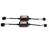 Paquete de 2 H7 Eliminador de errores de resistencia de carga automotriz Decodificador LED Adaptador de luz inalámbrico Canbus Negro