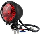 Motocicleta Led Luz trasera trasera Luz de freno Luz de freno Moto Led Luz trasera para Bobber Chopper Cafe Negro