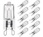 Lote De 10 Bombillas G9 33w Blanco Cálido, Halógeno G9 Para Tolerancia De Horno De 300c, Bombillas De Cápsula De Filamento G9 420lm 230v