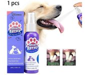 Limpieza de dientes en aerosol bucal para mascotas para perros Gatos Mal aliento Eliminación de placa de sarro 1PC