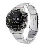 Correa de reloj de acero inoxidable para Garmin MARQ Aviator Gen 2 Plata
