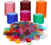 500 piezas de fichas de bingo marcadores de piezas redondas de plástico para tarjetas de juego de bingo que cuentan accesorios de juego Como se mue...