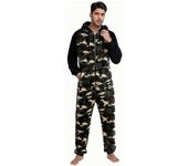 Unisex Onesie Mono elegante de una pieza Pijama Playsuit Ropa de dormir para hombres todo en uno color2 L