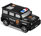 Hucha de huella digital Coche de policía Contraseña de los niños Hucha de la alcancía con contraseña para el casillero de rompecabezas de los niños...
