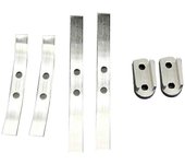 Suspensión de ballestas de absorción de impactos de acero de 2 pares para piezas de automóviles de camiones D12 B14 B14 B16 B36 RC plata