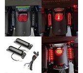 Electra Glo Keystone LED auxiliar Luces de marcha/freno/giro para harley FLHTCU luz de guardabarros trasero FLHTK Keystone luz lateral de la alforj...