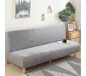 Sofá cama grande sin brazos Funda de sofá Cubierta de sofá sin reposabrazos Estiramiento plegable Futón Cubierta elástica a prueba de polvo extraíb...