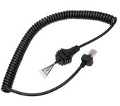 Cable PU de 8 pines HM-152 Micrófono de radio de mano Micrófono de micrófono para ICOM IC-2820H IC2825E Walkie Talkie Negro