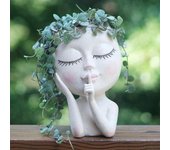 Face Planter Macetas Head Planter, Jardineras Suculentas, Jardinera Face Flower Flower Head para plantas de interior de exterior Luz