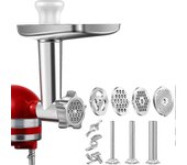 1 juego de accesorio de molinillo de alimentos de metal para batidoras de pie KitchenAid, accesorio de picadora de carne incluido