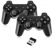 2 piezas 2.4Ghz Wireless Gamepad Controller para Game Stick GD10 / M8 / G5 / G11 PRO Game Box Consola de videojuegos Controle black