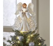 Colgante De Ángel En La Parte Superior Del Árbol De Navidad, Ángel Blanco, Decoración Del Hogar, Adorno Del Árbol De Navidad, Resurrección Fe