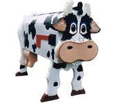 Buzón de vaca único de metal hecho a mano para la decoración de la granja y el rancho-Yvan Blanco