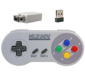 Controlador de juego inalámbrico 2.4G Gamepad Joypad Joystick compatible con SNES Mini PC Windows NS Switch Botón colorido GrayWhite