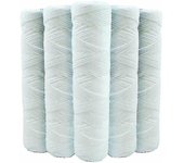 Juego de 5 cartuchos de filtro de agua en espiral anti sedimentos 9 pulgadas 3/4 - 5 micras compatibles con filtros de 10 pulgadas fabricados en Fr...