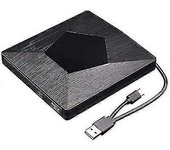 Lector de unidad 3D externo Blu Ray, Ultra Slim USB 3.0 y tipo c Blu Ray Optical Cd Dvd Drive para Mac Os, Windows XP / 7 / 8 / 10, PC portátil (ne...