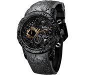 Relojes para hombre Cronógrafo Cara Grande Impermeable Fecha Reloj de cuarzo analógico 3D Dragón Diseñador relojes de pulsera para hombres correa d...