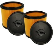 vhbw 2x Filtro plisado compatible con Parkside (Lidl) PNTS 1500 C4, 1500 B3, 1500 B2, 1500 A1, 1400 F2 Aspiradora - Filtro de cartucho, amarillo ne...
