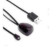 Extensor IR Receptor de control remoto IR infrarrojo Adaptador de receptor IR USB Transmisor para decodificador de cable Receptor estéreo TV HD Negro