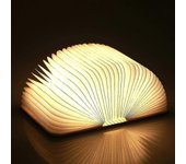 Lámpara de libro plegable de madera, Lámparas de libro Led magnéticas, Luces decorativas / luz nocturna, USB recargable D