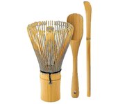 Tradicional Matcha Whisk & Spoon Auténtico batidor de bambú japonés para té Matcha