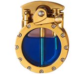 Encendedor retro transparente con balancín Regalo personalizado de encendedor recargable para cumpleaños Glod