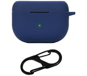 Tapa de la bandeja de carga de auriculares para Jabra Elite 10 2023, funda de silicona para auriculares Bluetooth con hebilla Azul oscuro