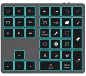 Teclado Bluetooth con teclado numérico retroiluminado Procreate Atajos de dibujo de teclado recargable para tabletas gráficas-a
