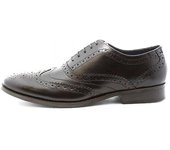 Front Zapato de cordones Diego Leather Brogue Punch para hombre Tan 7