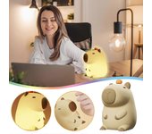 Conejillo de Indias Luz de Noche Regalo de Navidad Conejillo de Indias Niños Luz de Silicona Beige Free Size