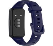Para Huawei Band 8 Silicone Watch Strap Breathable Soft Watch Band con hebilla Azul oscuro Type C Huawei Band 8