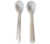 Shell Spoon, Mother of Pearl Caviar Spoons  for Caviar, Egg, Ice Cream, Coffee, Restaurant Serving (2 Pieces)