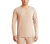 Ropa interior térmica hombres Invierno Mujeres Long Johns conjuntos de vellón mantener caliente en el frío weat Color de piel masculino L